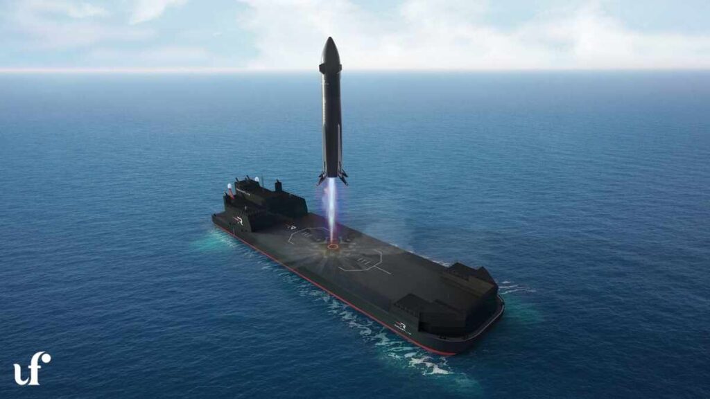 Render of the Neutron rocket in flight.